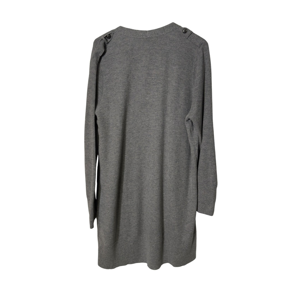Talbots Open Front Long Cardigan Sweater 2X Gray Cashmere Blend NWT - Picture 9 of 9